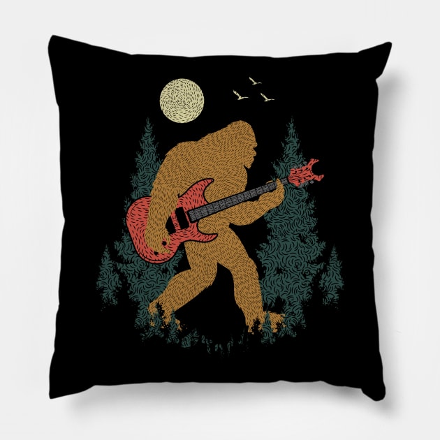 Sasquatch Guitar Pillow by Tesszero