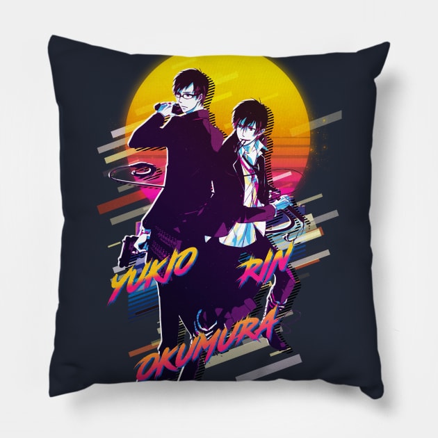 Rin Okumura and Yukio Okumura Pillow by 80sRetro