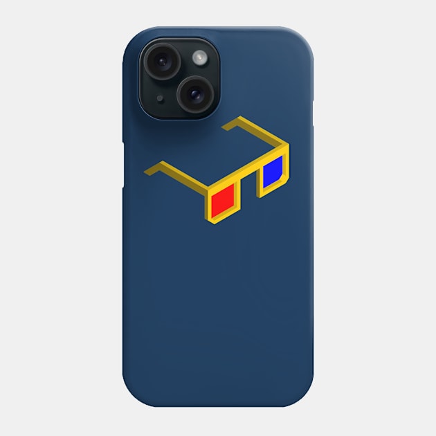 Isometric 3D glasses Phone Case by Yeaha