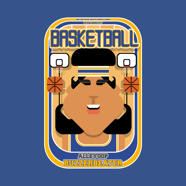 Basketball Blue Gold - Alleyoop Buzzerbeater - Indie version by Boxedspapercrafts