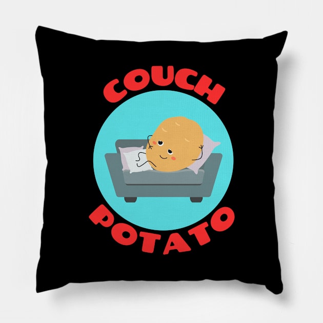 Couch Potato | Procrastinator Pun Pillow by Allthingspunny