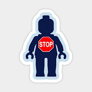 Minifig with Stop Sign Magnet