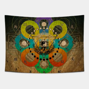 Cosmic Flow Tapestry - Rainbow Tapestry