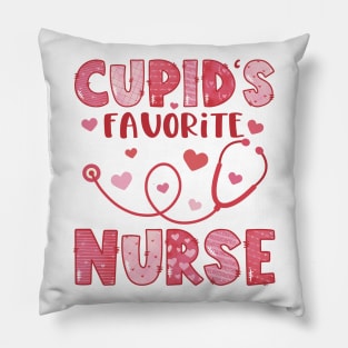 Cupid's Favorite Nurse Valentine's Day Pillow