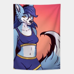 Blue Fox Tapestry