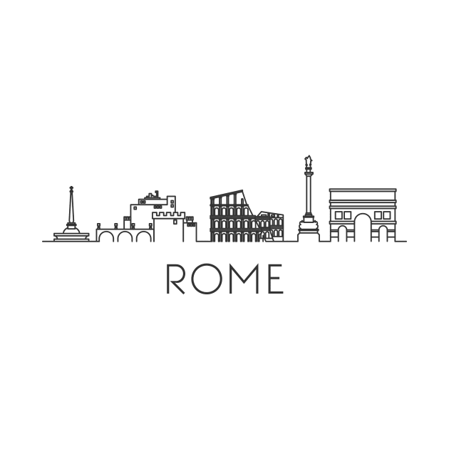 Rome Skyline by Printadorable