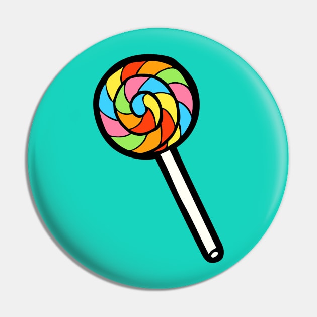 Rainbow Lollipop Pin by evannave