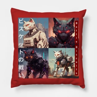 Evangelion Inspired Anime With Cat Shirt For Anime Fan Of Mechs With Cats Being Cute Drawing For Anime With Pet Lover Gift In Mind For You Pillow