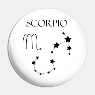 Scorpio Zodiac Horoscope Constellation Sign Pin