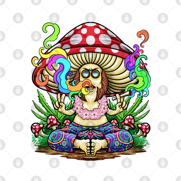 Psychedelic Hippie Mushroom by BDAZ