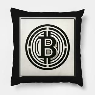 Monochromatic Essence: Bitcoin in Balance Pillow