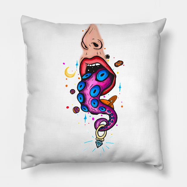 Tentacles with a ring Pillow by BYVIKTOR