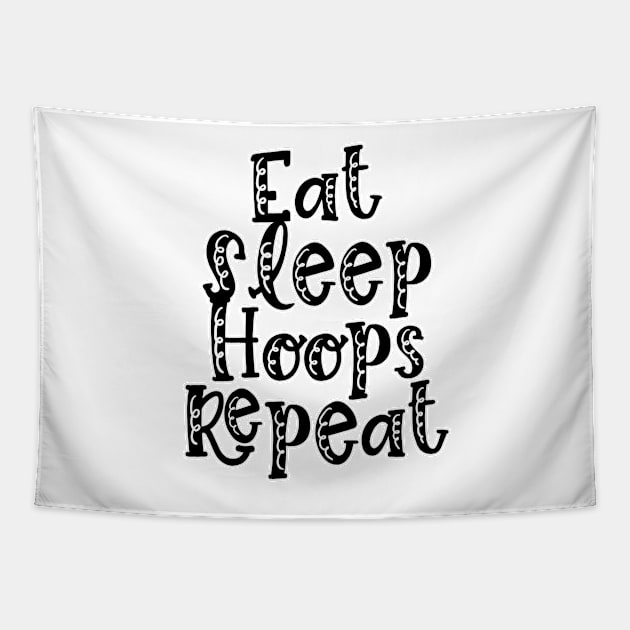 Eat Sleep Hoops Repeat Tapestry by nextneveldesign