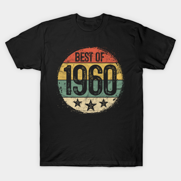 Circular Retro Best of 1960 60th Birthday Gift 60 Year Old - 60 Yrs Old ...