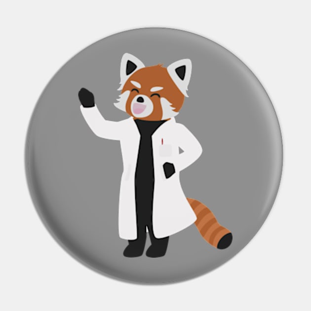 Mad Scientist Red Panda 変わり者 Hououin Kyouma - Okabe Steins Gate Pin by iamapanda