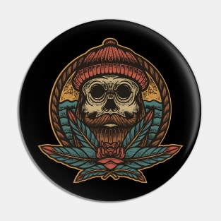 Bearded Skull Pin