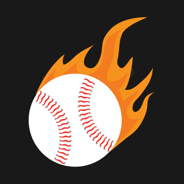 Softball On Fire Baseball Fans Softball Jargon Home Run by rjstyle7