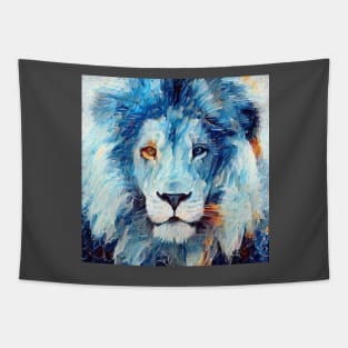 Blue lion painting Tapestry