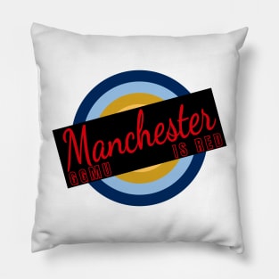 red is manchester Pillow