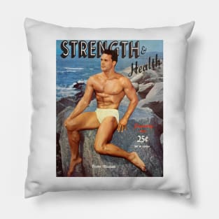 STRENGTH & HEALTH Victor Nicoletti - Vintage Physique Muscle Male Model Magazine Cover Pillow