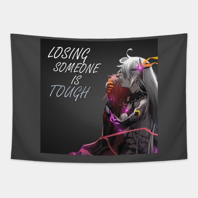 Sad anime design of losing someone kiana honkai impact 3rd Tapestry by GamingAtMax