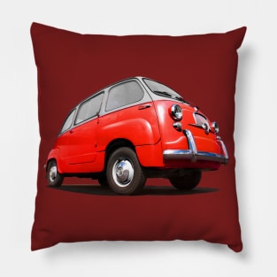 fiat multipla in red Pillow