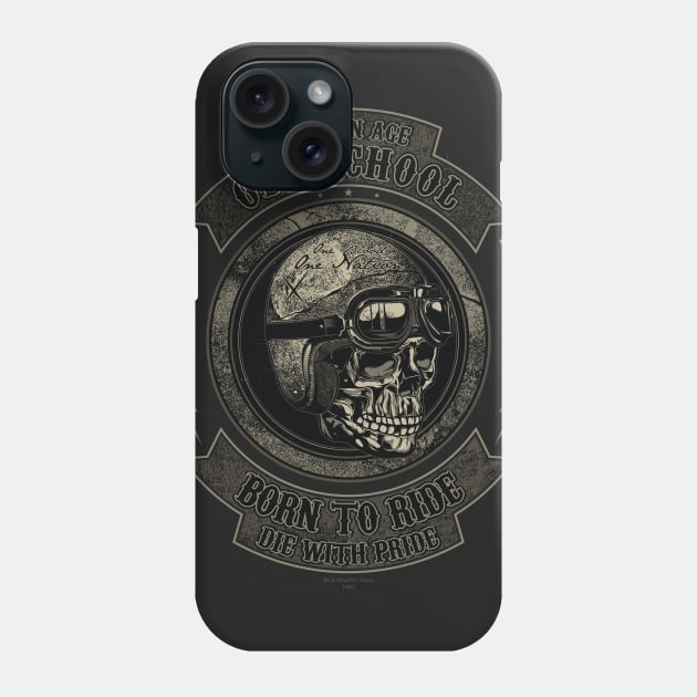 Biker skull Phone Case by Dessastra