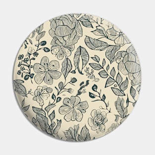 Floral Pattern Hand Drawn Sketch: Handcrafted Petal Patterns Pin