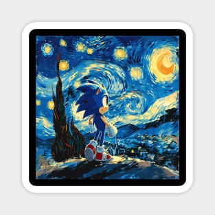 sonic starry night Magnet