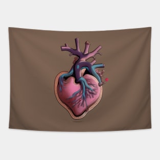 Abstract heart drawing Tapestry