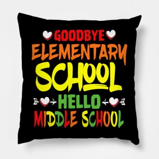 GOODBYE ELEMENTARY SCHOOL COLORED HEART Pillow