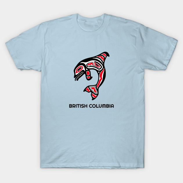 Disover British Columbia Red Orca Killer Whale Northwest Native Fisherman Tribal Gift - Orca Whales Lovers - T-Shirt