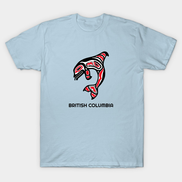 Discover British Columbia Red Orca Killer Whale Northwest Native Fisherman Tribal Gift - Orca Whales Lovers - T-Shirt