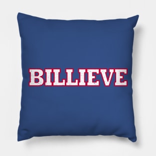 Buffalo Bills BILLIEVE distressed Pillow