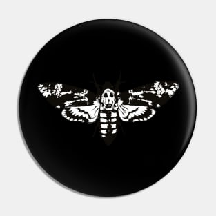 death's-head hawkmoth (Black & White) Pin