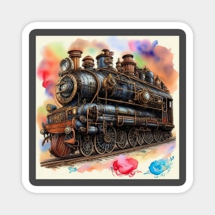 Steampunk locomotive Magnet