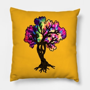 Hippie Peace Tree Pillow