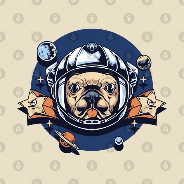 astronaut pug by Mako Design 