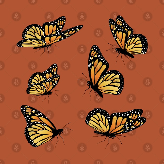 Monarch butterflies by AnnArtshock