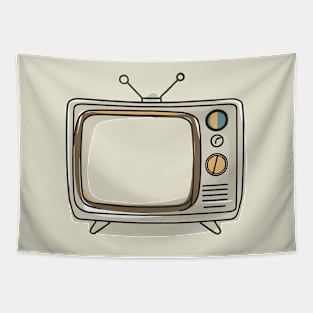 Line art of a Tube Television Tapestry