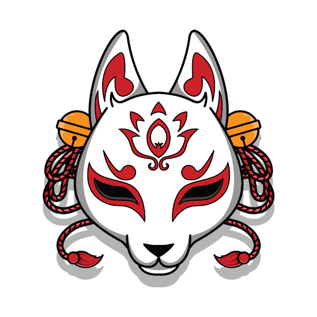 Japanese kitsune mask by Starkey Store