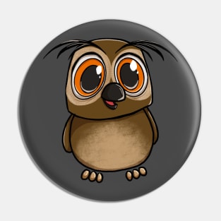 Cute Brown Kawaii Owl Pin