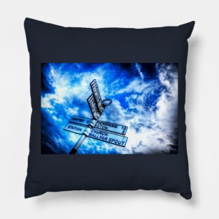 Yorkshire Wild Blue Stormy Sky Pillow