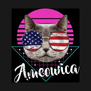 Ameowica Cat Sunglasses triangle T-Shirt