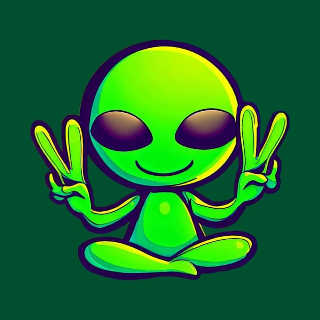 Peace Alien by ARTWORKandBEYOND