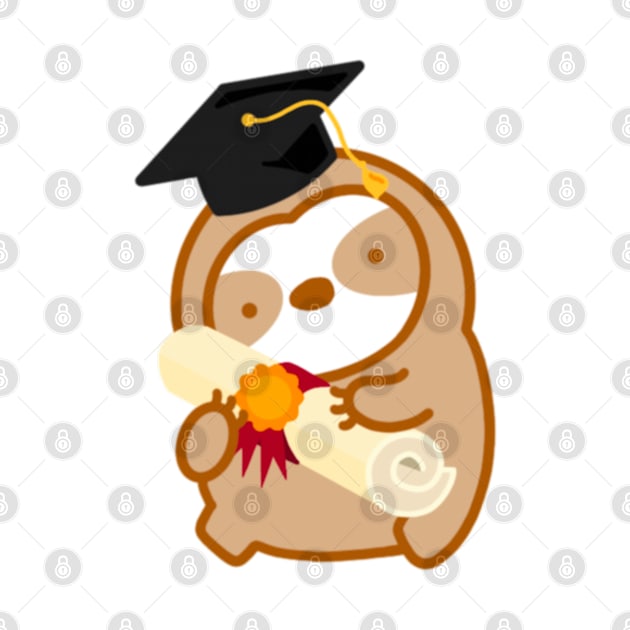 Cute Happy Graduation Sloth by theslothinme