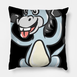 Sweet donkey kids comic donkey mule draft animal Muli Pillow