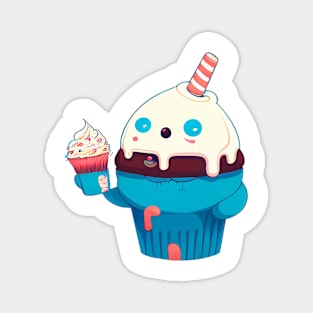 Cupcake Monster Magnet