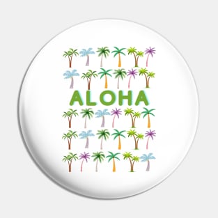 Aloha - Palm Tree Pattern Design Hawaii Lovers Pin