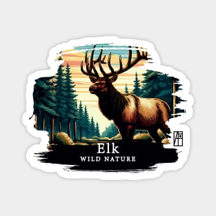 Elk - WILD NATURE - ELK -8 Magnet